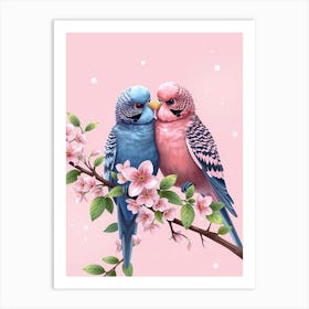 Couple Of Parakeets 1 Art Print