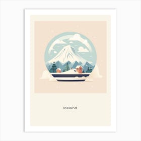 Iceland Snowglobe Poster Art Print