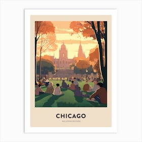 Millennium Park 2 Chicago Travel Poster Art Print