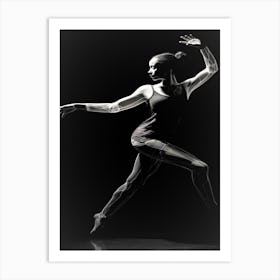 Dance Dance Dance - Dancer In Black And White Art Print