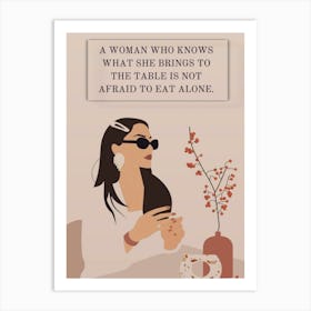 Woman Who Knows What She'S Saying Art Print