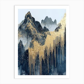 Mont Blanc Shine Ethereal Geometry Art Print