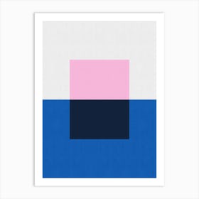 Pink and blue geometry 6 Art Print