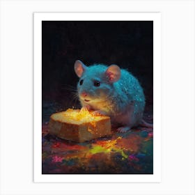 Mouse On A Slice Of Bread Art Print