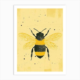Yellow Honey Bee Art Print