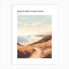 South West Coast Path England 5 Hiking Trail Landscape Poster Art Print