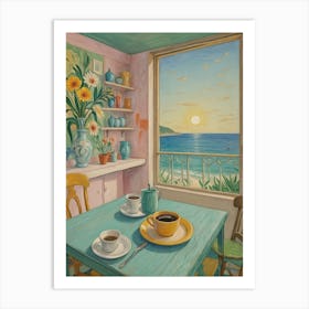 Breakfast At The Beach Art Print