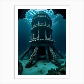 Underwater House-Reimagined 2 Art Print