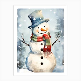 Snowman Wall Art Art Print