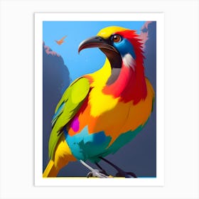 Colorful Bird-Reimagined Art Print