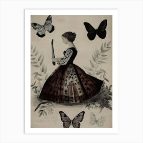 Butterfly Girl Art Print