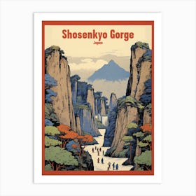 Shosenkyo Gorge, Japan Vintage Travel Art 4 Poster Art Print