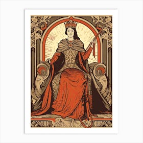 The Empress Tarot Card, Vintage 0 Art Print