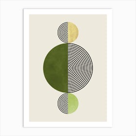 Lines and circles 18 Art Print