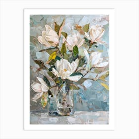 A World Of Flowers Magnolia 4 Painting Art Print