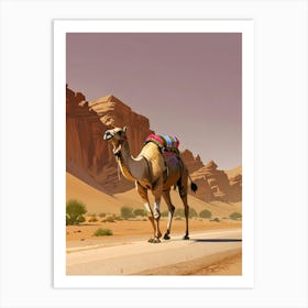 Camel In The Desert 25 Art Print