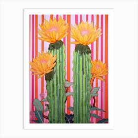 Mexican Style Cactus Illustration Trichocereus Cactus 3 Art Print