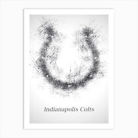 Indianapolis Colts Sketch Drawing Art Print