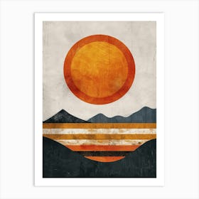 Sunset In The Mountains 23 Art Print