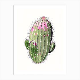 Prickly Pear Cactus Marker Art 3 Art Print