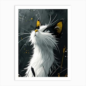 Cat In The Grass 1 Art Print