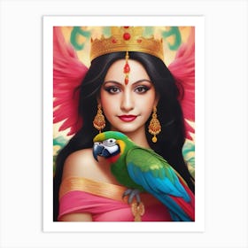 Queen Of Parrots Art Print