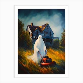 Ghost Mower Art Print