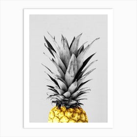 Golden pineapple Art Print