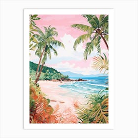 A Canvas Painting Of Anse Lazio, Praslin Seychelles 4 Art Print