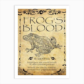 Frog Blood, Halloween Poster Art Print