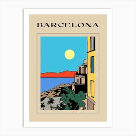 Minimal Design Style Of Barcelona, Spain 1 Poster Art Print