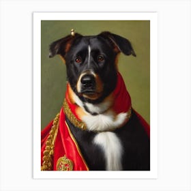 Norwegian Buhund Renaissance Portrait Oil Painting Art Print