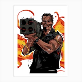 Commando Schwarzenegger Art Print