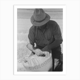 Sewing Sack Of Wheat On Combine, Walla Walla County, Washington By Russell Lee Art Print