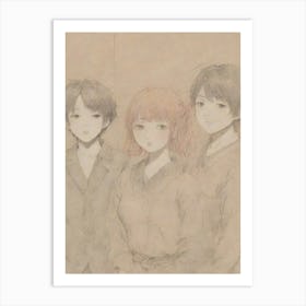 Three Girls Art Print