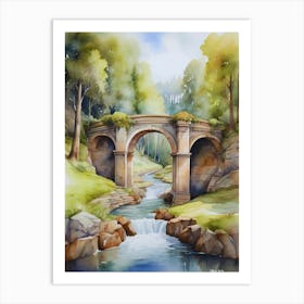 Bridge Over The Stream.1 Art Print