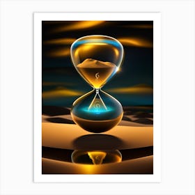 Hourglass In The Desert Art Print