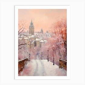 Dreamy Winter Painting Edinburgh Scotland 3 Art Print