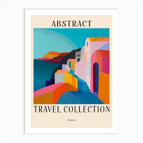 Abstract Travel Collection Poster Greece 7 Art Print