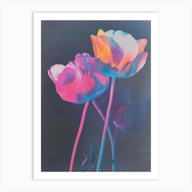 Iridescent Flower Poppy 4 Art Print
