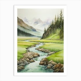 River In The Mountains.10 Art Print