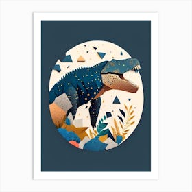 Megalosaurus Terrazzo Style Dinosaur Art Print