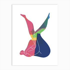 Woman Curves Colour 3 Art Print
