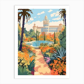 Balboa Park, Usa In Autumn Fall Illustration 1 Art Print