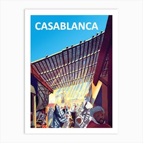 Casablanca, Vintage Travel Poster Art Print