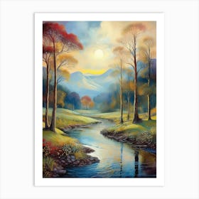 Sunset By The River 7 Art Print