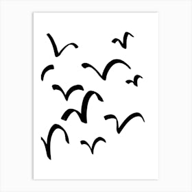 White Birds Art Print