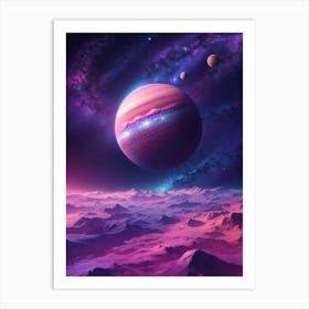 Planets In Space Print  Art Print