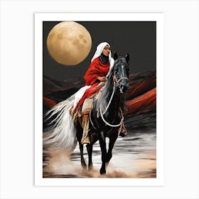 Egyptian Woman On Horseback Art Print