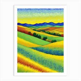 Ethereal Horizons: A Painter’s Muse Field Of Wheat Art Print